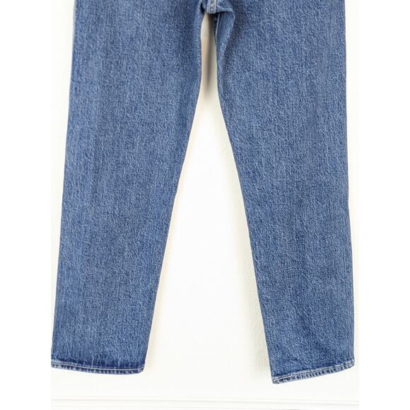 Levis Denim Jeans Wedgie Straight Button Fly Utility Big E Premium Blue Size 26 - Picture 8 of 16